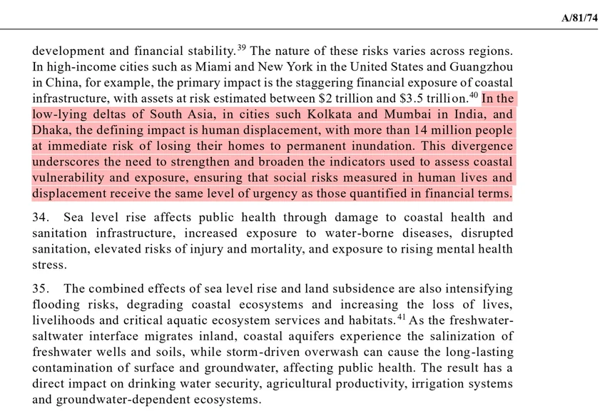 UN REPORT SEA LEVEL RISE - PAGE 9